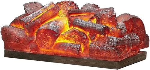 ENGENDER Chimenea de vapor de agua 3D Simulación Llama de 13.8 pulgadas Chimenea Eléctrica Registros Mini Chimenea Inserto Calentador de registro 8W