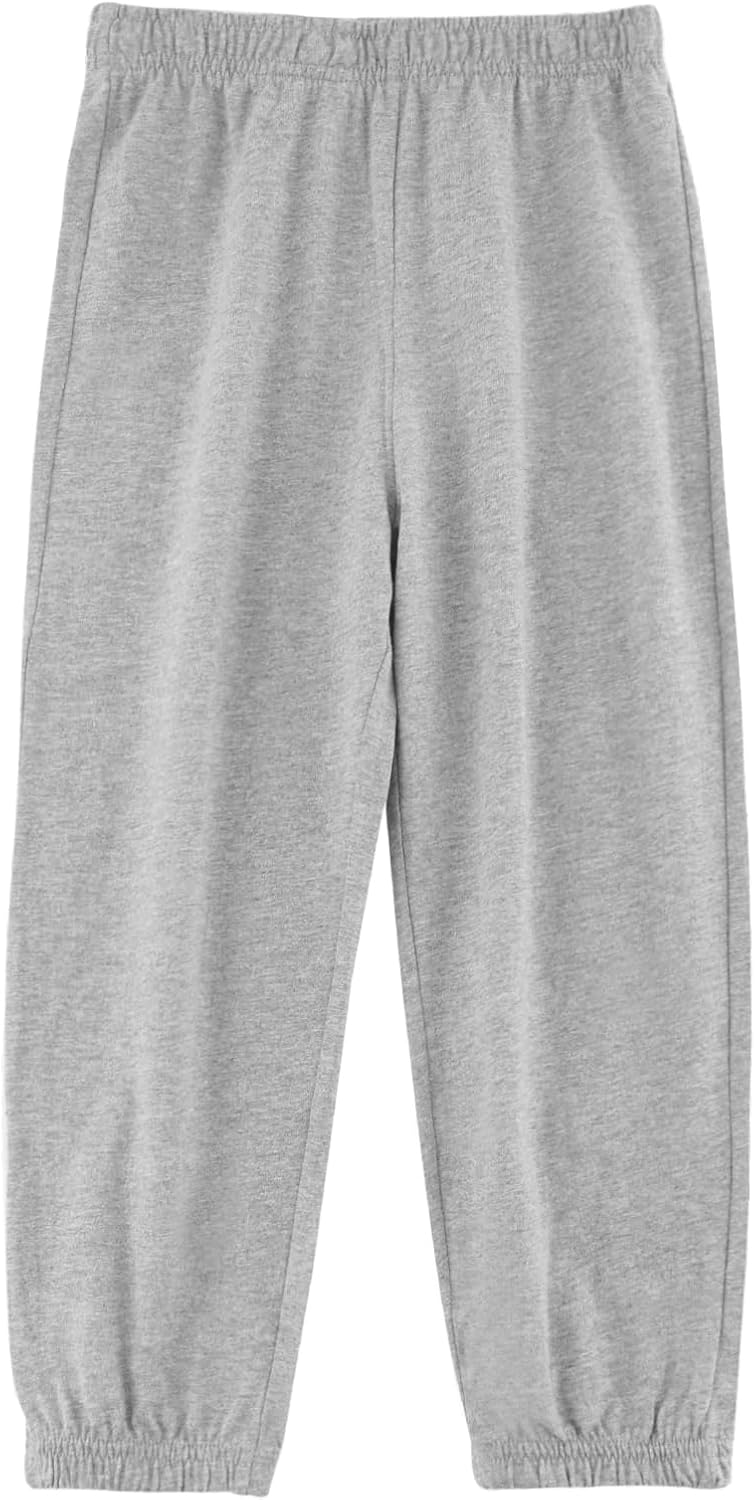Boys Girls 100% Cotton Lightweight Pants Pull On Joggers Active Pants for Kids - Image 5