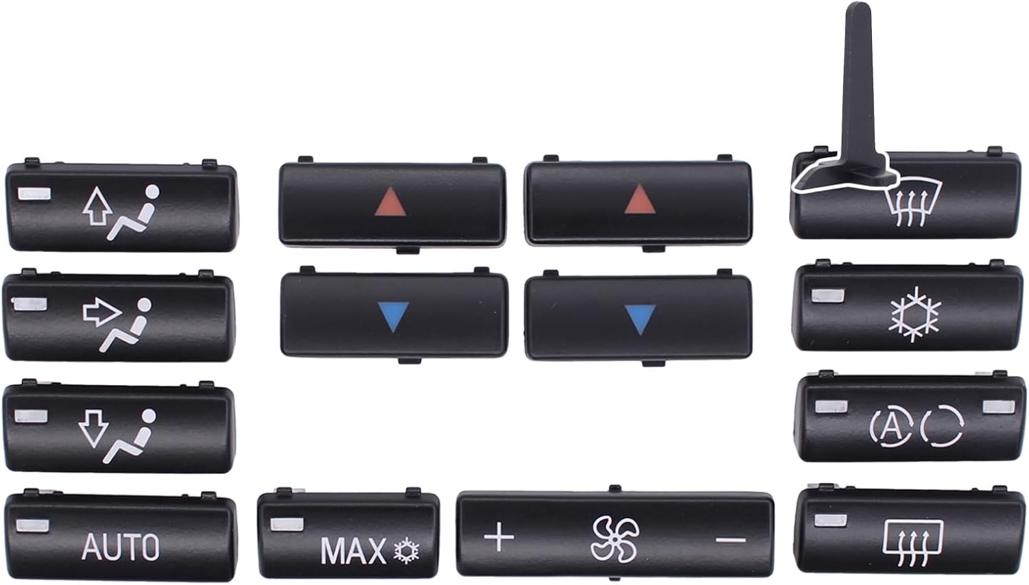 ApplianPar Air Conditioner Heater Ventilation Climate A/C Control Panel Buttons Switch Kit for BMW 5 Series E39 1995-2004 X5 E53 2000-2006