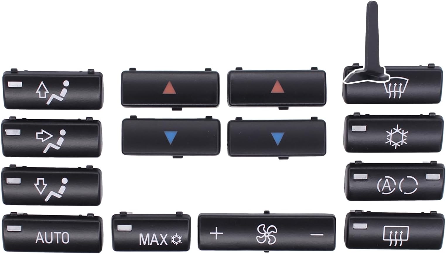 ApplianPar Air Conditioner Heater Ventilation Climate A/C Control Panel Buttons Switch Kit for E39 E53
