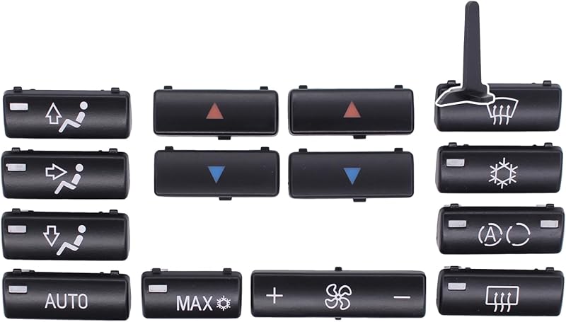 Kit de botões do painel de controle do ar-condicionado e aquecimento ApplianPar para BMW – 14 unidades