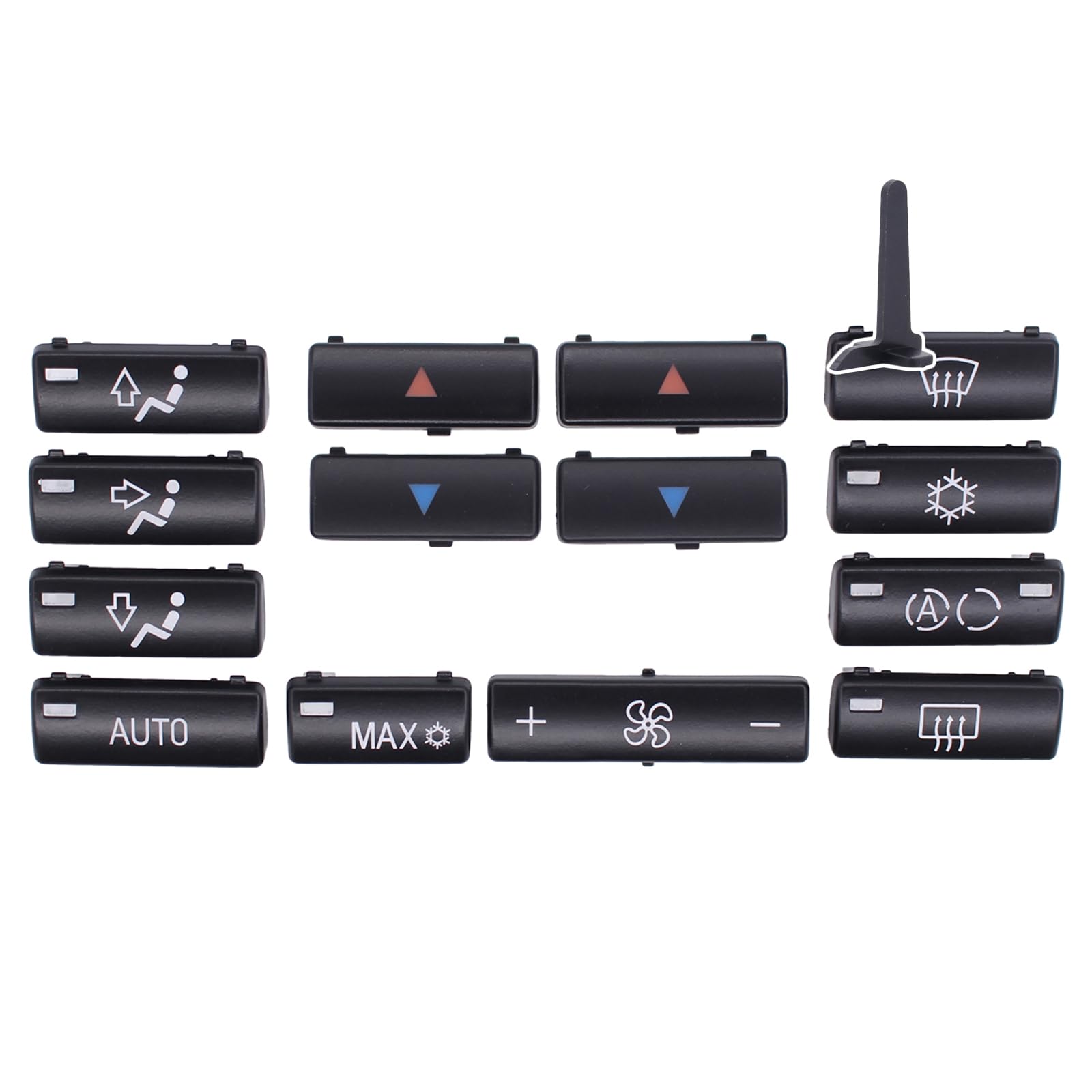 ApplianPar Air Conditioner Heater Ventilation Climate A/C Control Panel Buttons Switch Kit for E39 E53