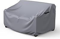 Vista 8 de Mrrihand Funda impermeable para sofá de patio de servicio pesado, funda para sofá de exterior de 3 plazas, funda para muebles de patio al aire libre