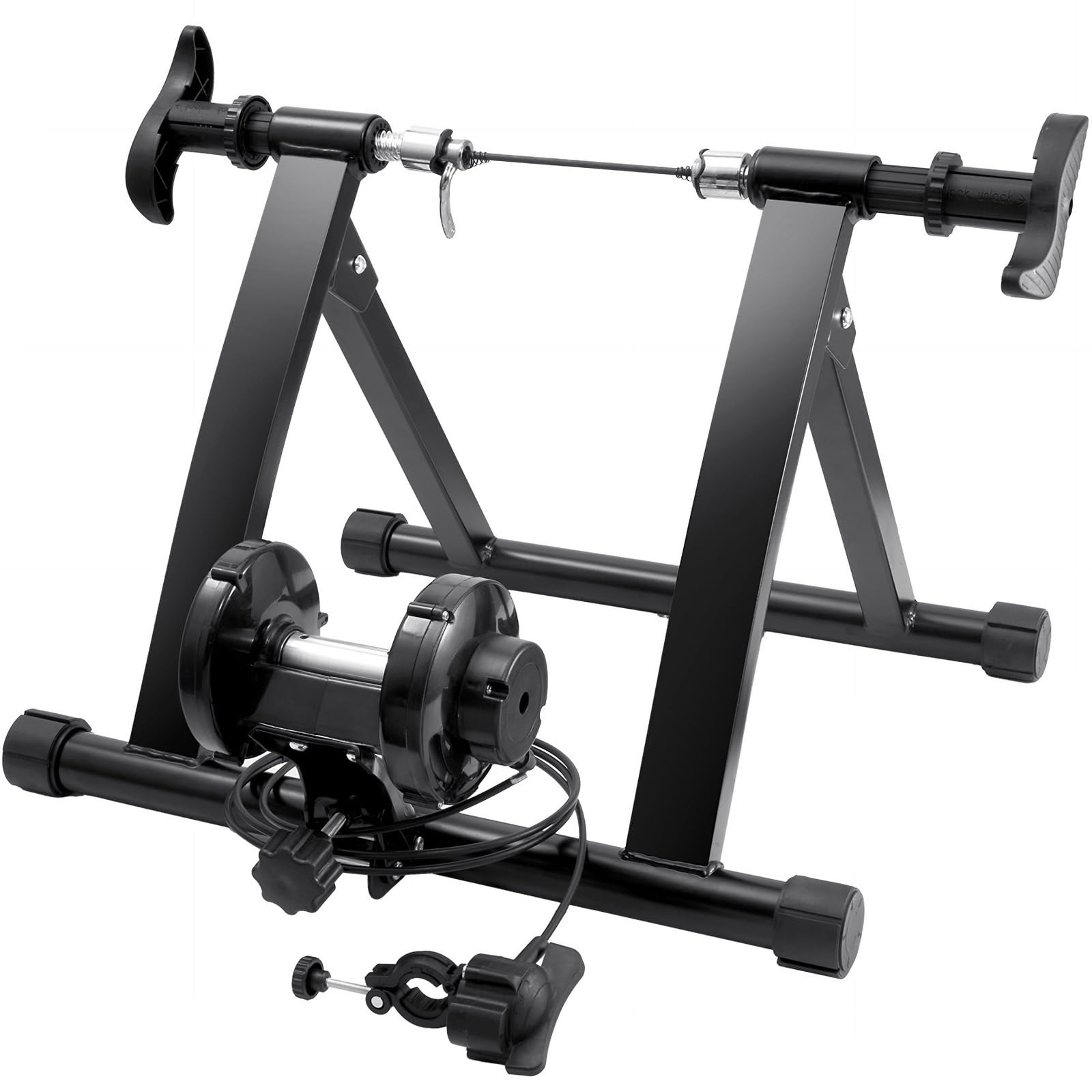 VEVOR Support d'Entraînement pour Vélo, Entraîneur de Vélo Magnétique Stationnaire pour Roues de 66-74 cm, 8 Réglages de Résistance, Moteur à Faible Bruit, Levier à Dégagement Rapide, pour Intérieur