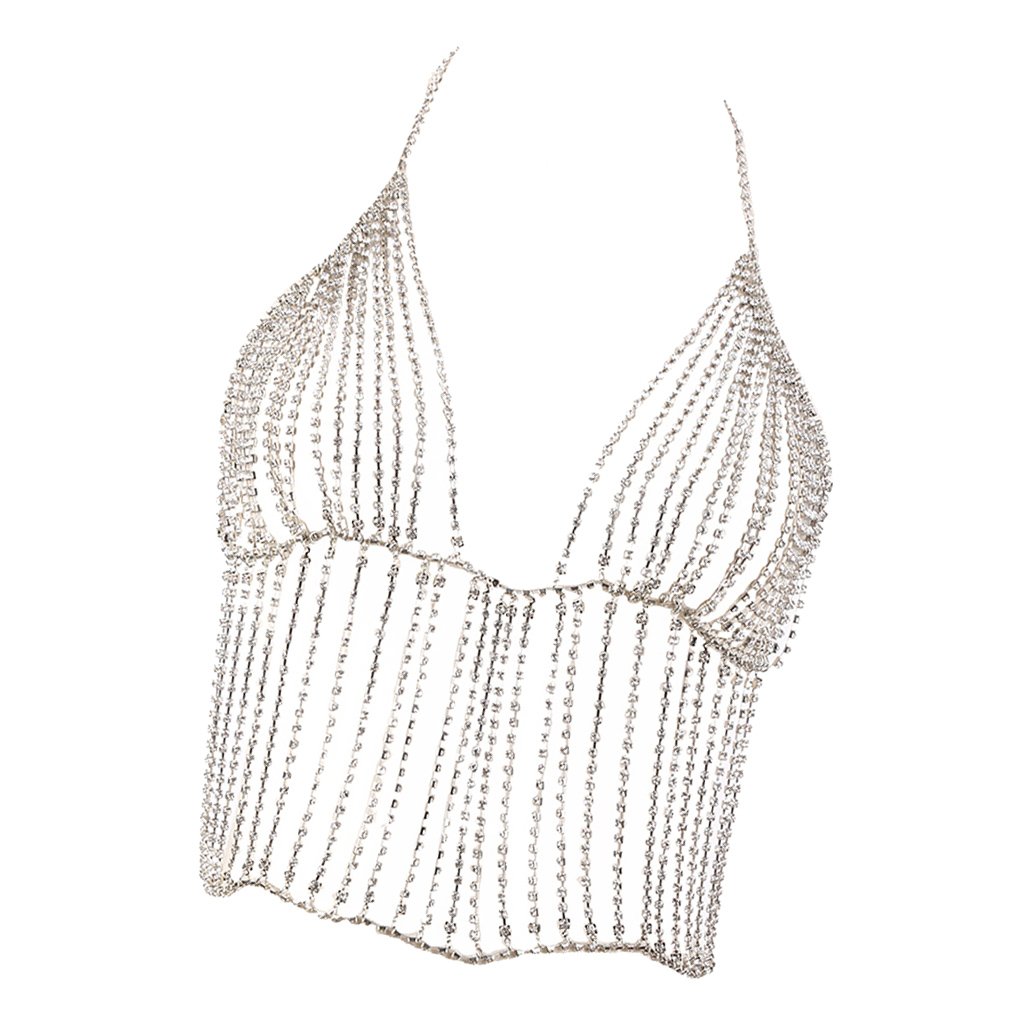 Fenteer 1 Kette BH-Kette Schulterkette Sommer Bikini Halskette Schmuck -Ketten-BH-Geschirr