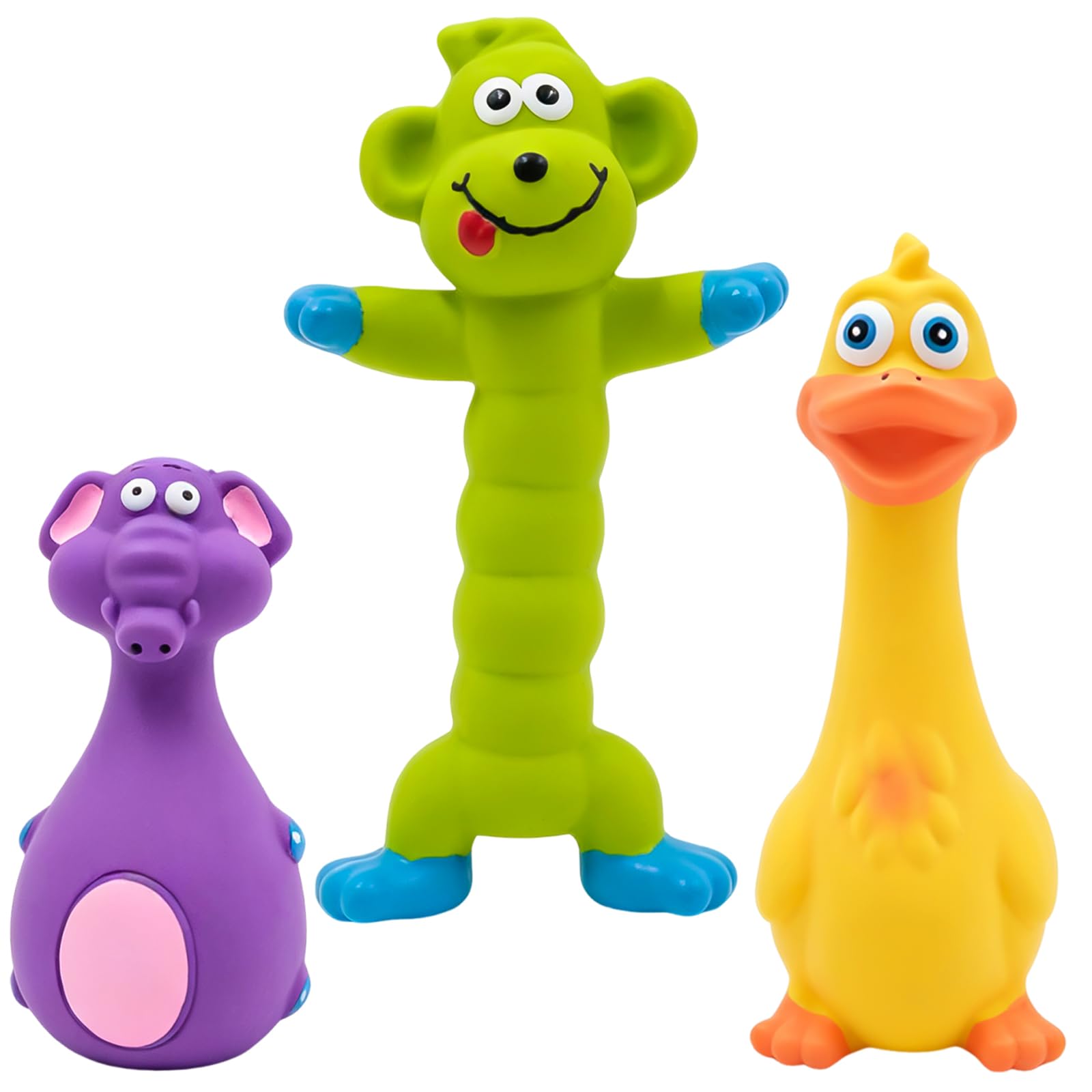 inheming 3Pcs Squeaking Latex Chicken, Squeaky Dog Toys