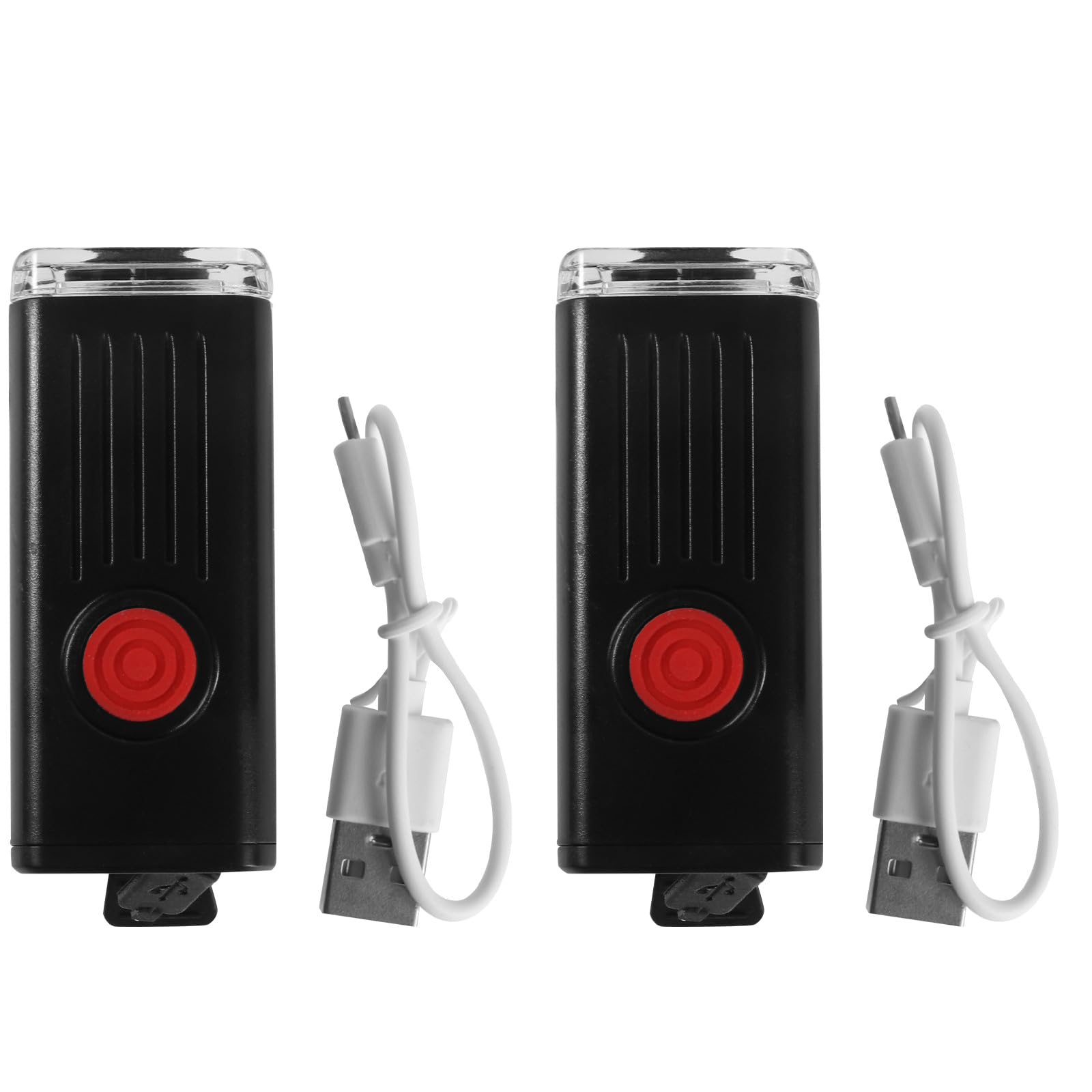 2pcs USB Rechargeable Bike Front Lights Night Riding Headlights High Brightness LED Bicycle Light Accessory for Mountain and Road Cycling Safety