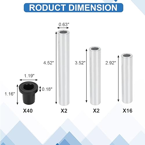 Miniatura 2 de Kit de bujes de brazo A compatible con Polaris Ranger XP 800 Crew 900 Diesel Crew 2010-2014, AAB-P-RAN-K2-002