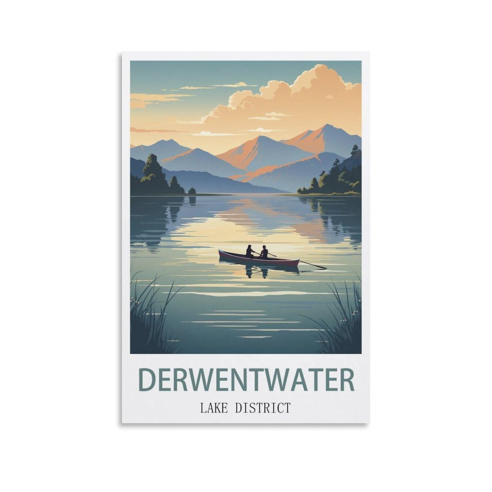 EZMLFA 5D Diamond Painting Kits for Adults,Derwentwater Diamond Art Kits for Beginners,Full Drill Diamonds Gem Art for Home Wall Decor Gift 40x40cm