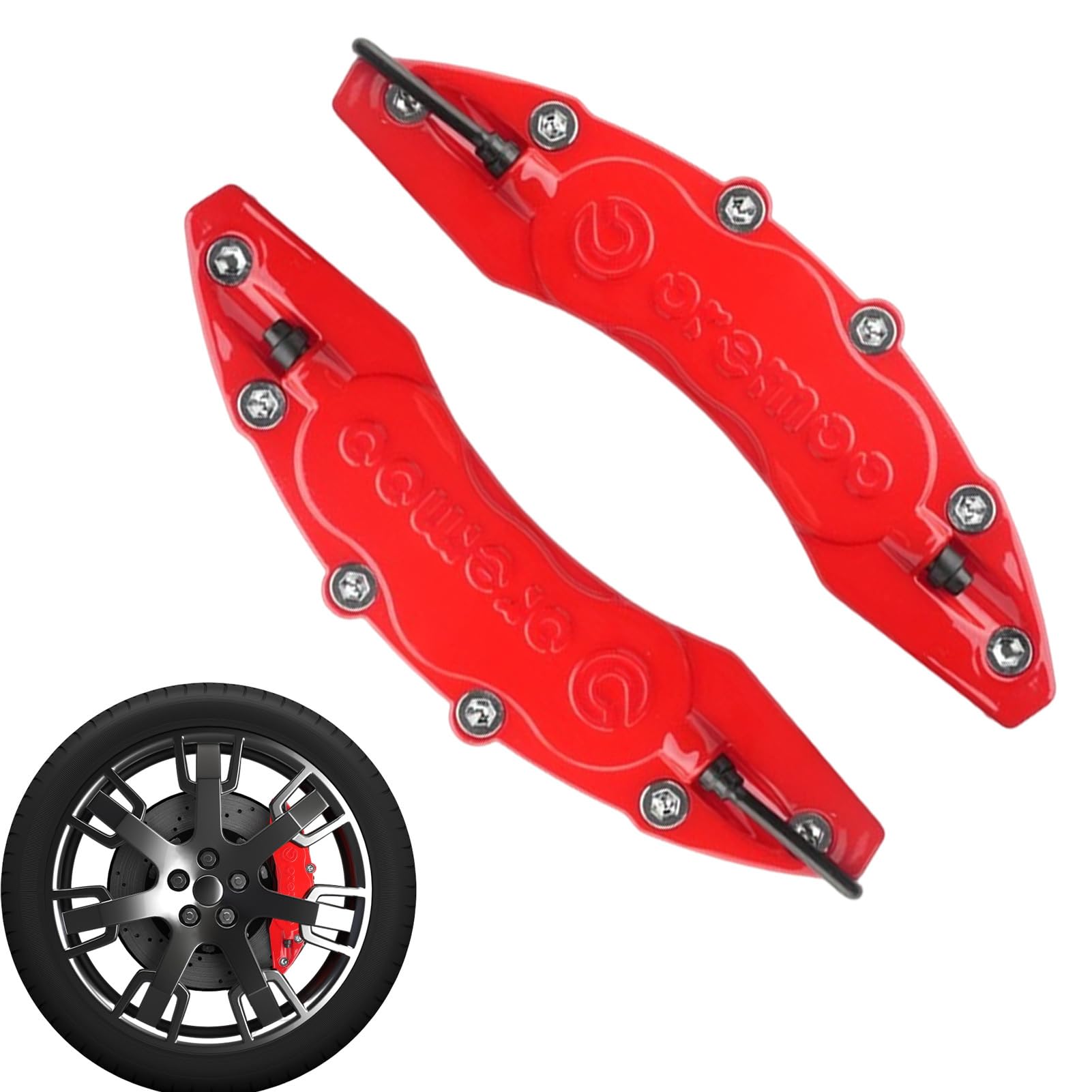 Pinza de freno, pinza de freno de rendimiento automotriz, protector de pinza de freno de disco 3D resistente al calor, pinza decorativa de freno tridimensional
