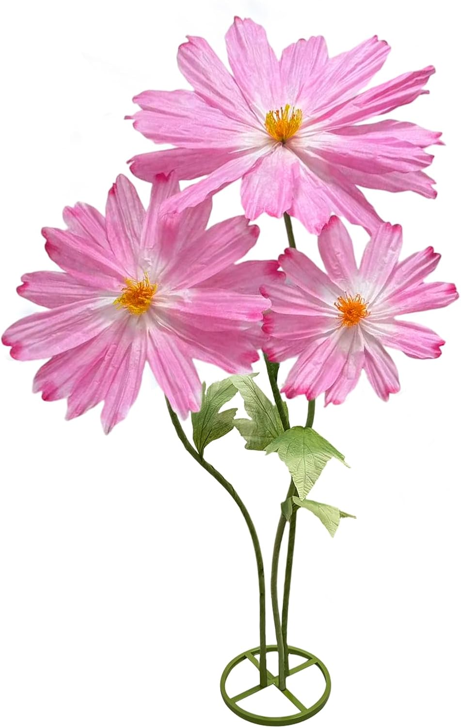 Giant Blue Daisy Artificial Flowers Decorations, Large Paper Flower Bouquets Decor No-Wilting, 3Pcs Artificial Flowers Season Decoration Wedding Mother's Day Flower Wall Arrangements Home Decor Props