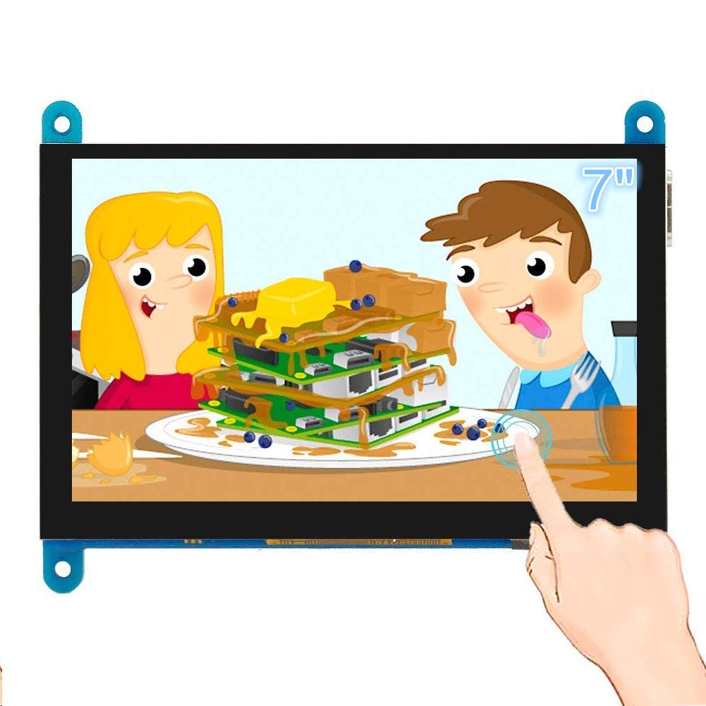 ELECROW 7 Inch IPS Touchscreen Monitor HD 1024x600 for Raspberry Pi 5/4/3/2/Zero, Mini HDMI Display for PC, Jetson Nano