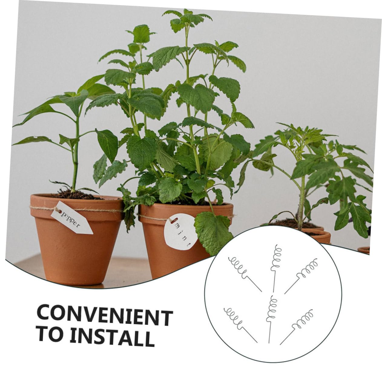 Sosoport 8pezzi Spirali Supporto per Piante Metallo Picchetti per Giardino Regolabili per Viti e Fiori Sostegno Durevole per Piante Rampicanti di Facile Installazione e Design Elegante