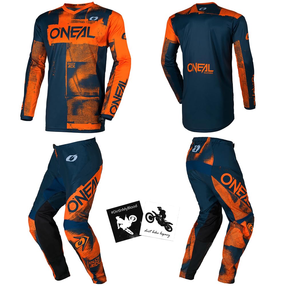 MX Outfit O'Neal Element Roller Men Protective Pants Jersey motocross dirt bike off-road bundle combo set