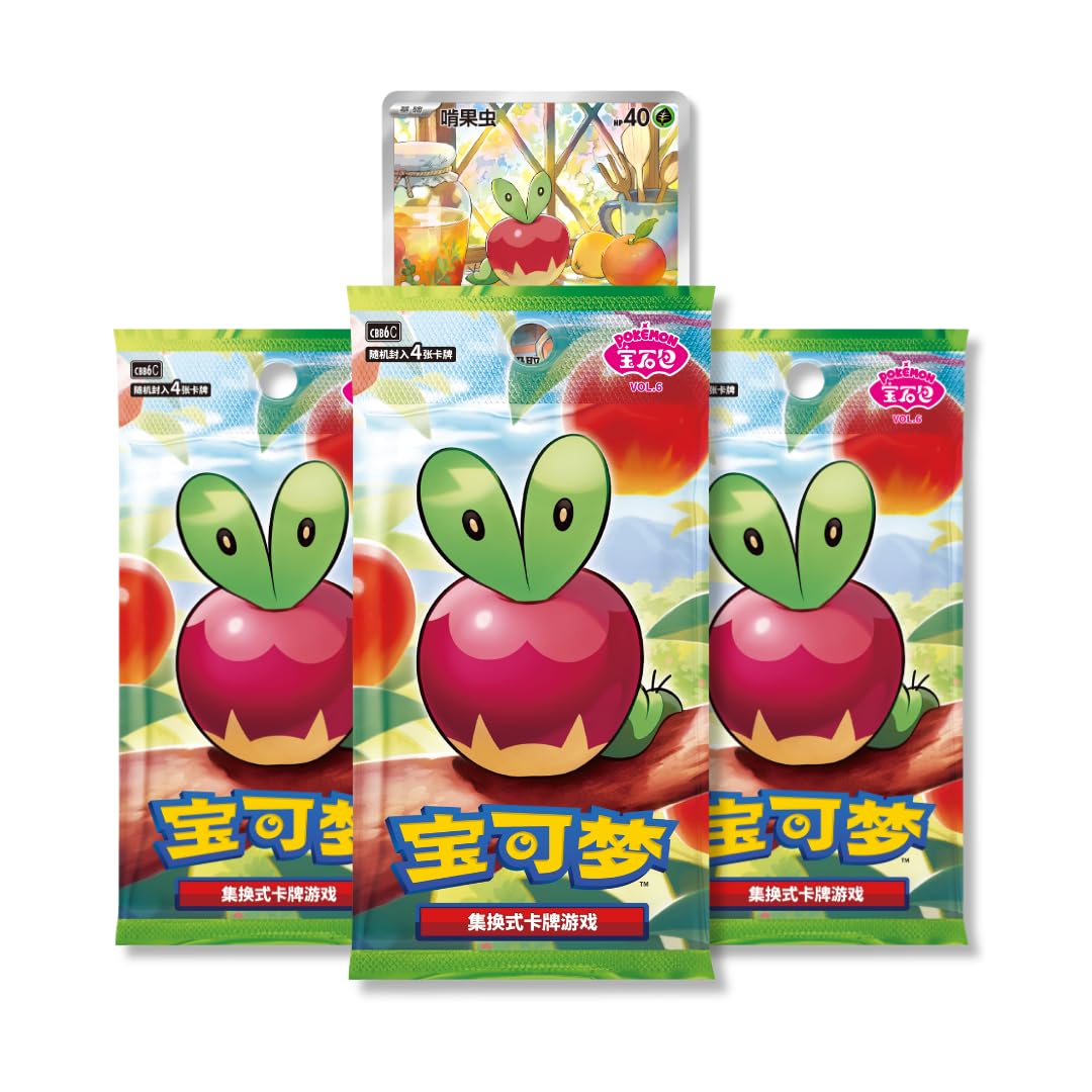 Pokemon from 151 S-Chinese Pokémon 3 Booster Packs | Gem Vol 6 Booster Bundle | Authentic Sealed Product TCYM Inspected | That Mouse Fashion Booster Packs - 3 Packs