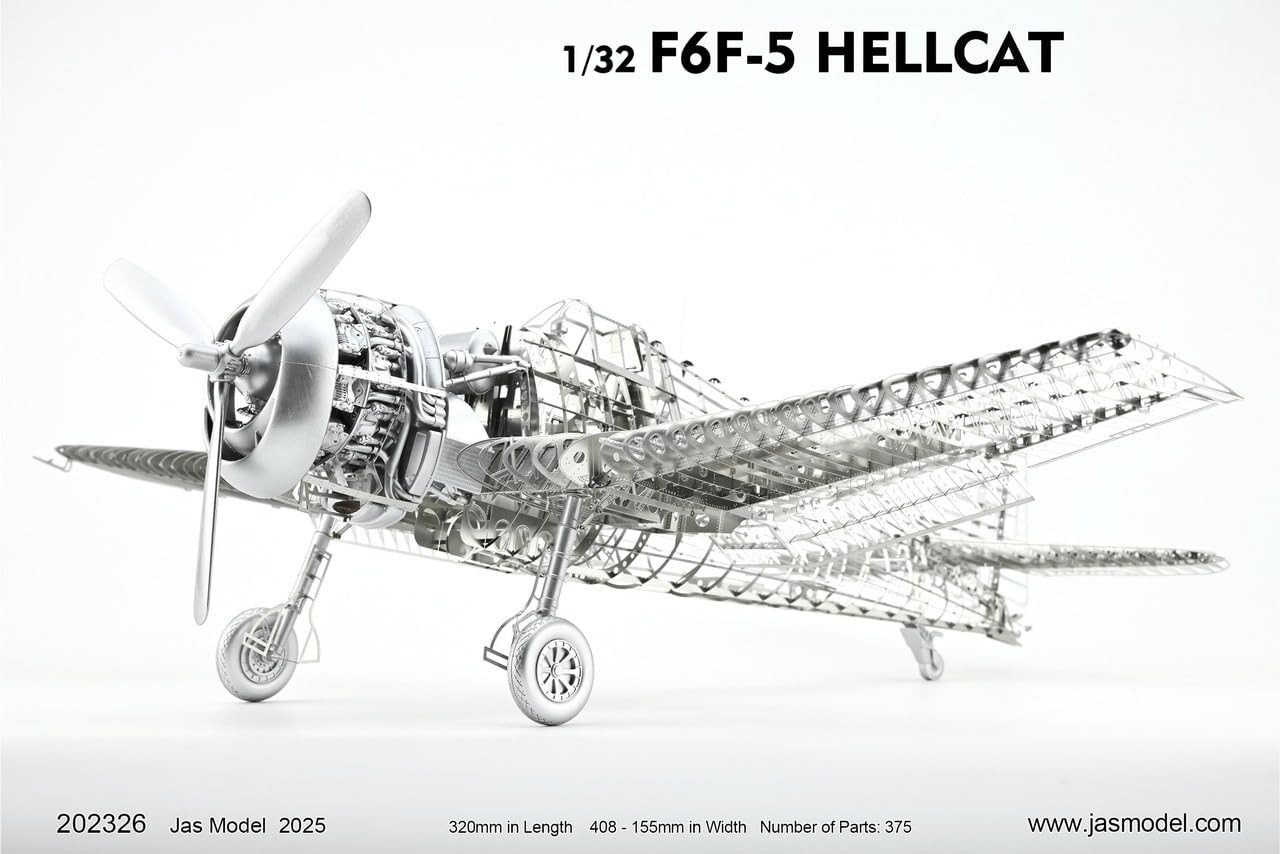 Model 202326 1/32 F6F-5 Hellcat WWII Etched Model Carrier Aircraft