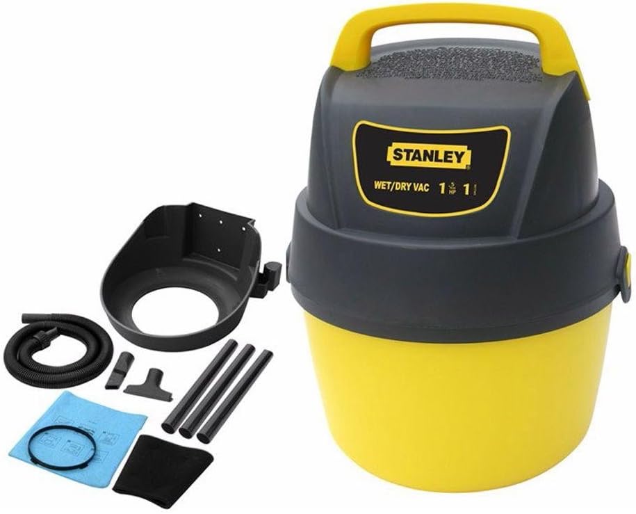 STANLEY SL18125P-1 1-Gallon 1.5 Peak Portable Poly Series Horsepower Wet or Dry Vacuum Cleaner
