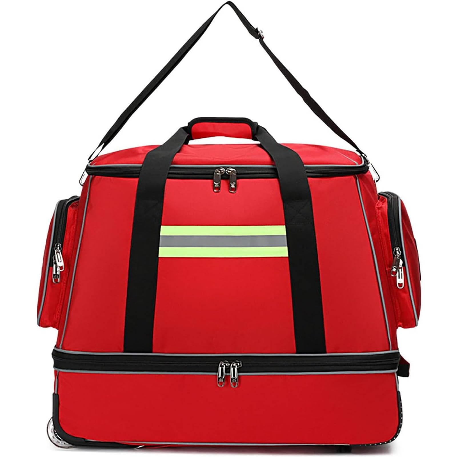 Mochila de gran capacidad para responder a traumas, mochila rodante con varilla telescópica, mochila profesional de primeros auxilios para viajes, camping, senderismo