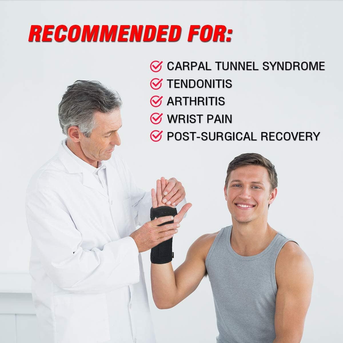 80% оƒƒ Dіѕсоunt Wrist Brace Carpal Tunnel for Night, Comfortable and Adjustable Wrist Support with Soft Cushion for Sleep, Hand Brace with Splint for Wrist Pain, Fit for Both Left Hand and Right Hand - Single