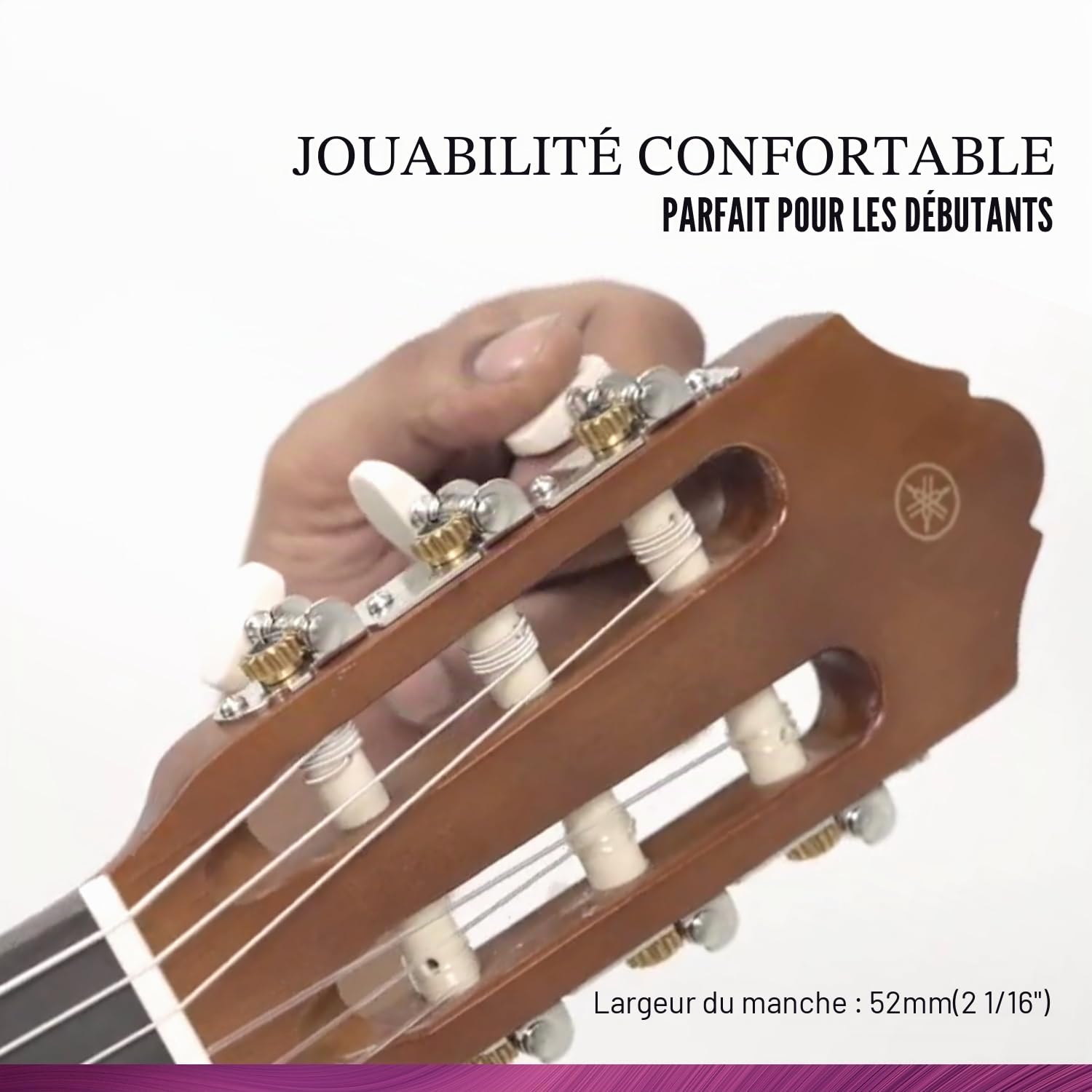 Yamaha C40II Guitare Classique Nature – Guitare traditionnelle 4/4 – Guitare classique d'étude – Idéale pour débutants