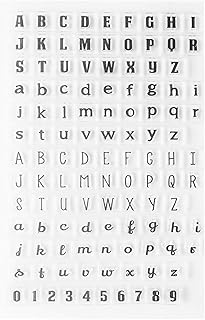 Tyenaza Silikonstempel Buchstaben Klein, Buchstaben Stempel Alphabet Clear Stamps Silikonstempel Und Zahlen für DIY Scrapbook Accounting Note (Y38 Groß- und Kleinschreibung)