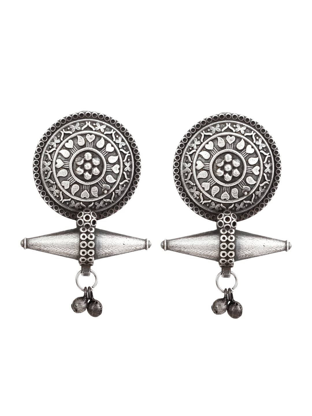 VENI Oxidized Silver Replica Stud Earrings Color-Silver, Silver Plated Adult Women (B0C4DSMPX1) Amazon Price History, Amazon Price Tracker