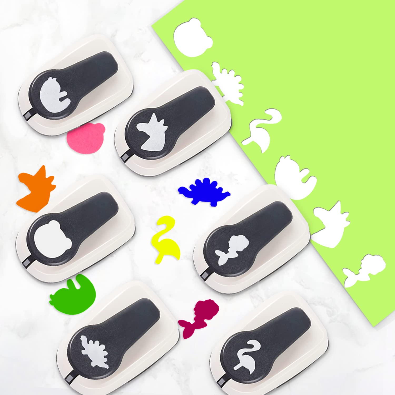 のすけページ（ペーパークラフト クラフトパンチ） Amazon.co.jp: クラフトパンチセット 6個 1インチ ペーパークラフト
