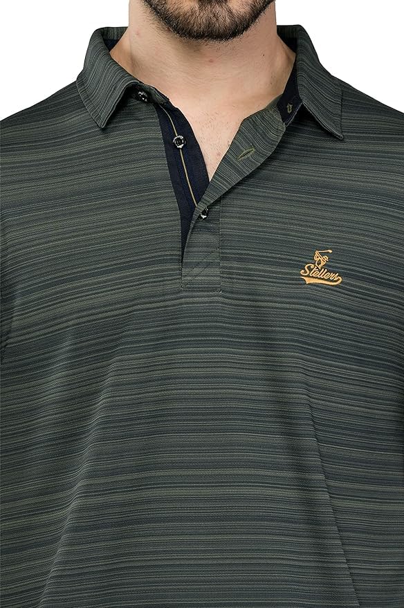 Image of STELLERS Men's Premium Polo T-Shirt Wrinkle Free Quick Dry Soft and Feather Touch Feel Regular Fit