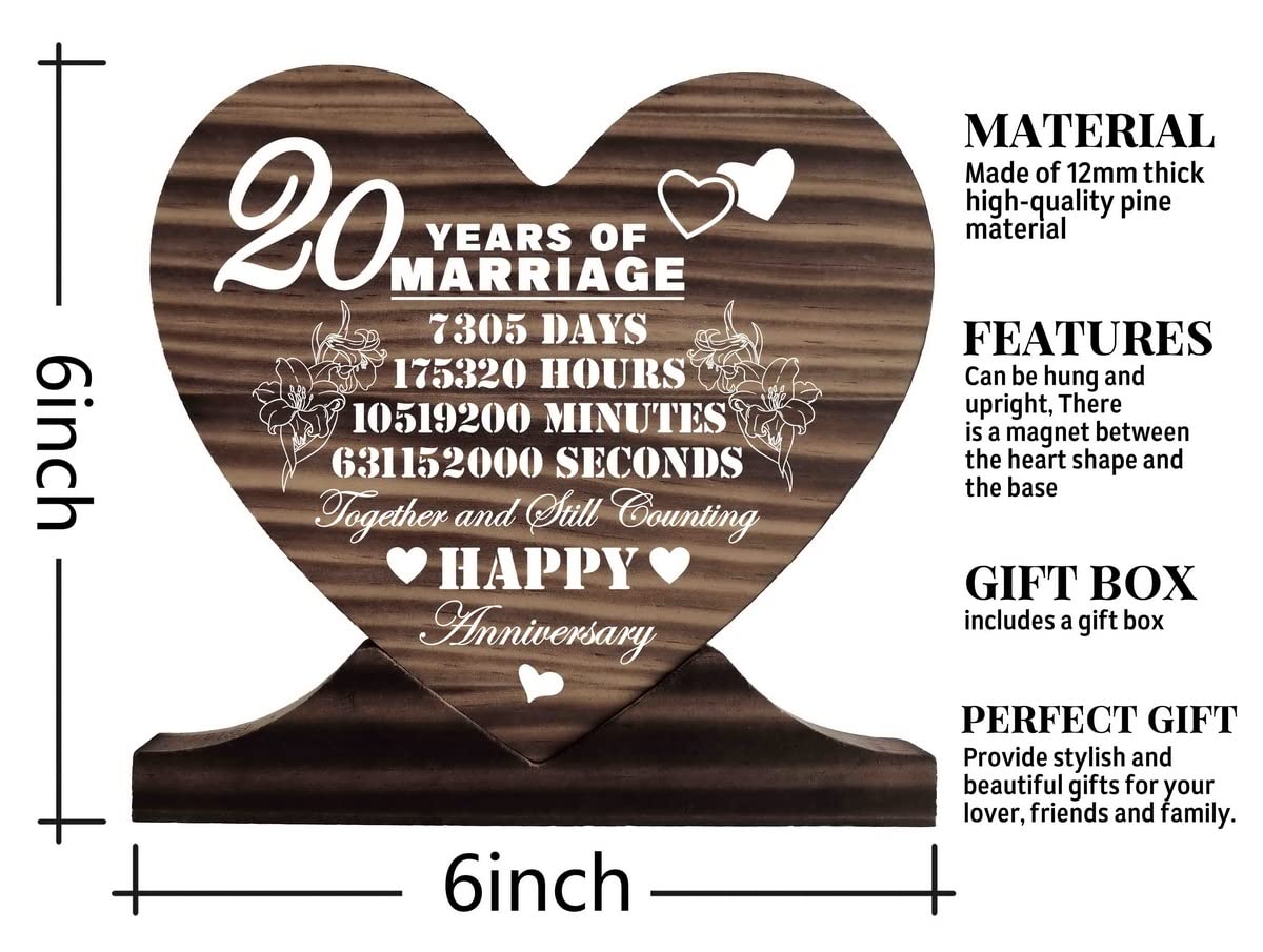 Pandasch Regalos Románticos De Aniversario Para él, Su Pareja, Placa