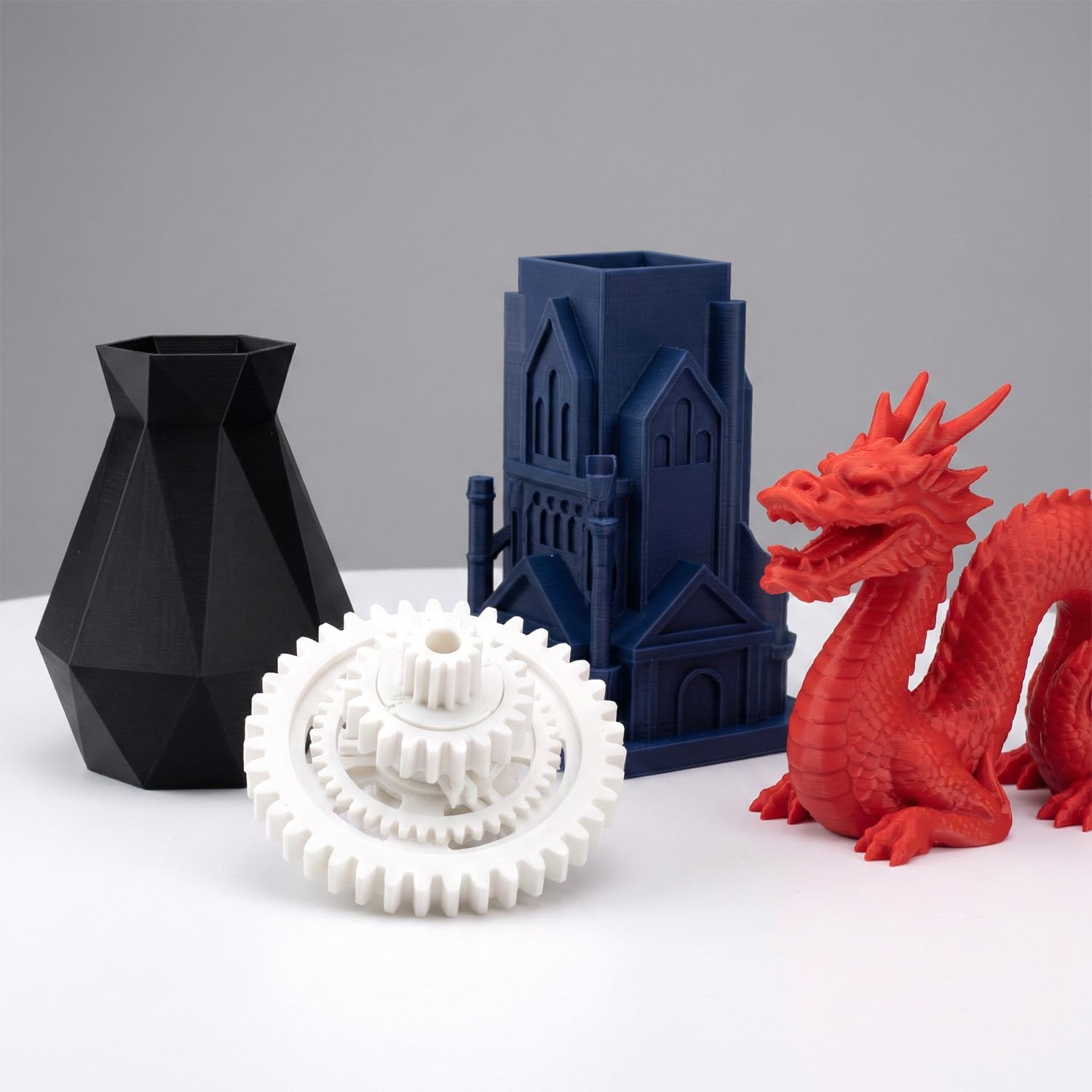 eSUN PLA Lite Filamento 1,75mm,filamento modificato4kg Rosso BluBianco Nero | Precisione dimensionale +/- 0,03 mm. Stampa fluida e veloce senza intasamenti. Materiale premium per stampanti 3D FDM.