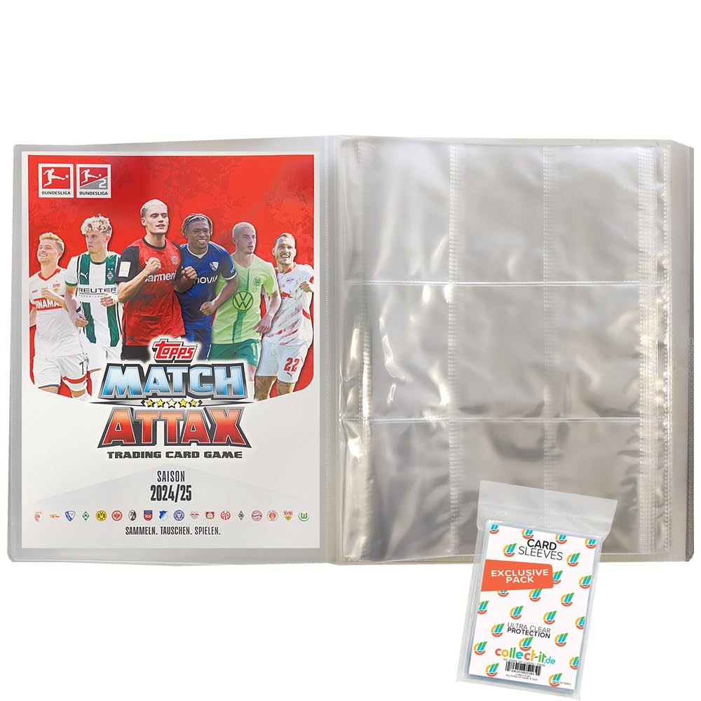 Bundle with Topps Match Attax Bundesliga - 2024/2025-1 Empty Portfolio Folder + Exclusive Collect-it Cases