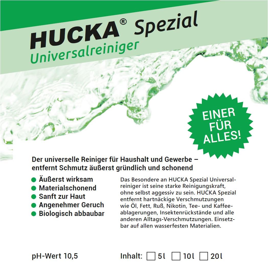 "spezial" Universalreiniger (10 Liter) - extrem effektiv - entfernt mühelos Verschmutzungen wie Fett, Öl, Kaffee, Nikotin, uvm. - biologisch abbaubar