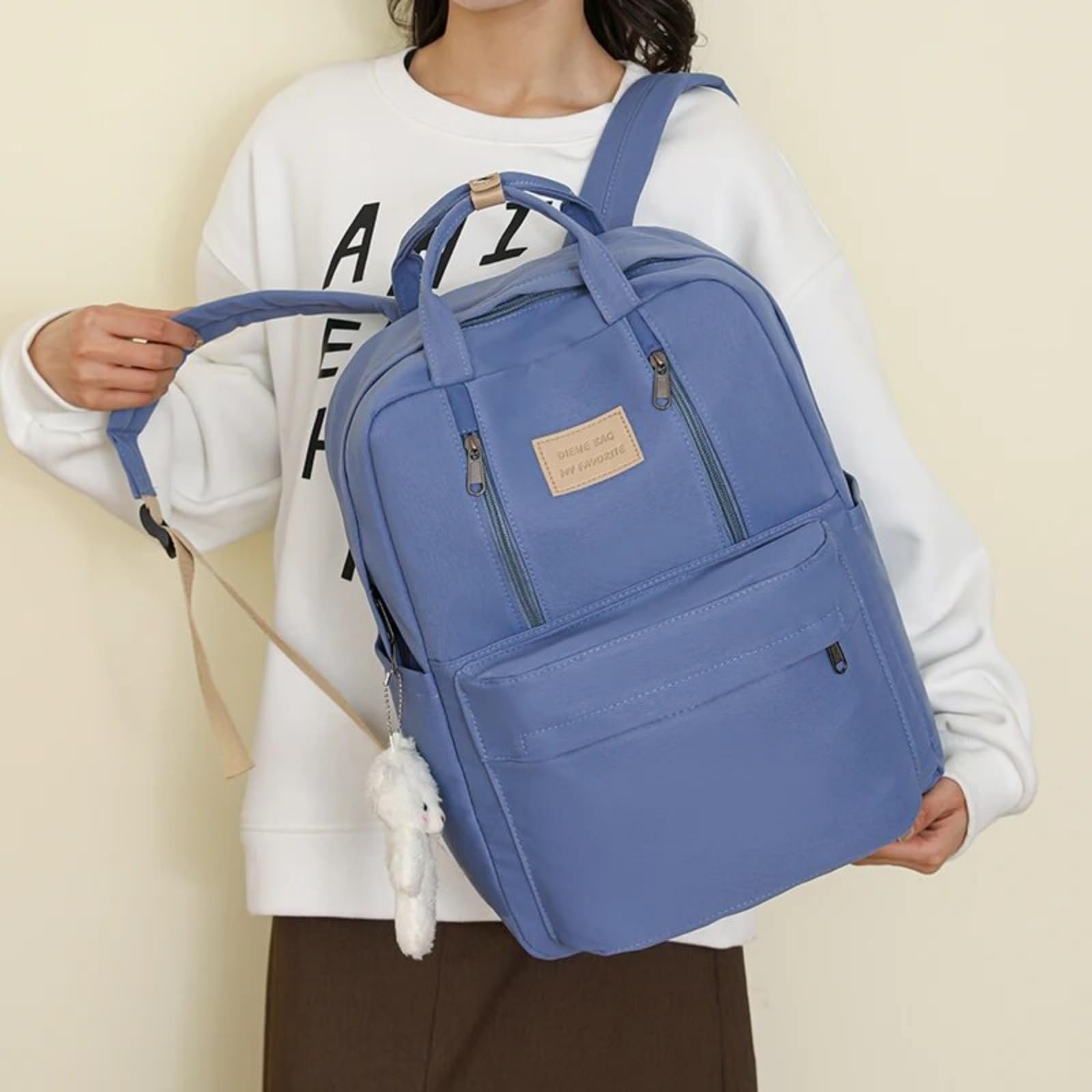 Mochila escolar Zaino Impermeabile per Ragazze Adolescenti, Borsa A Spalla Multi-Tasca di Moda, Ideale Scuola, Viaggi Giornalieri E Escursioni Casual