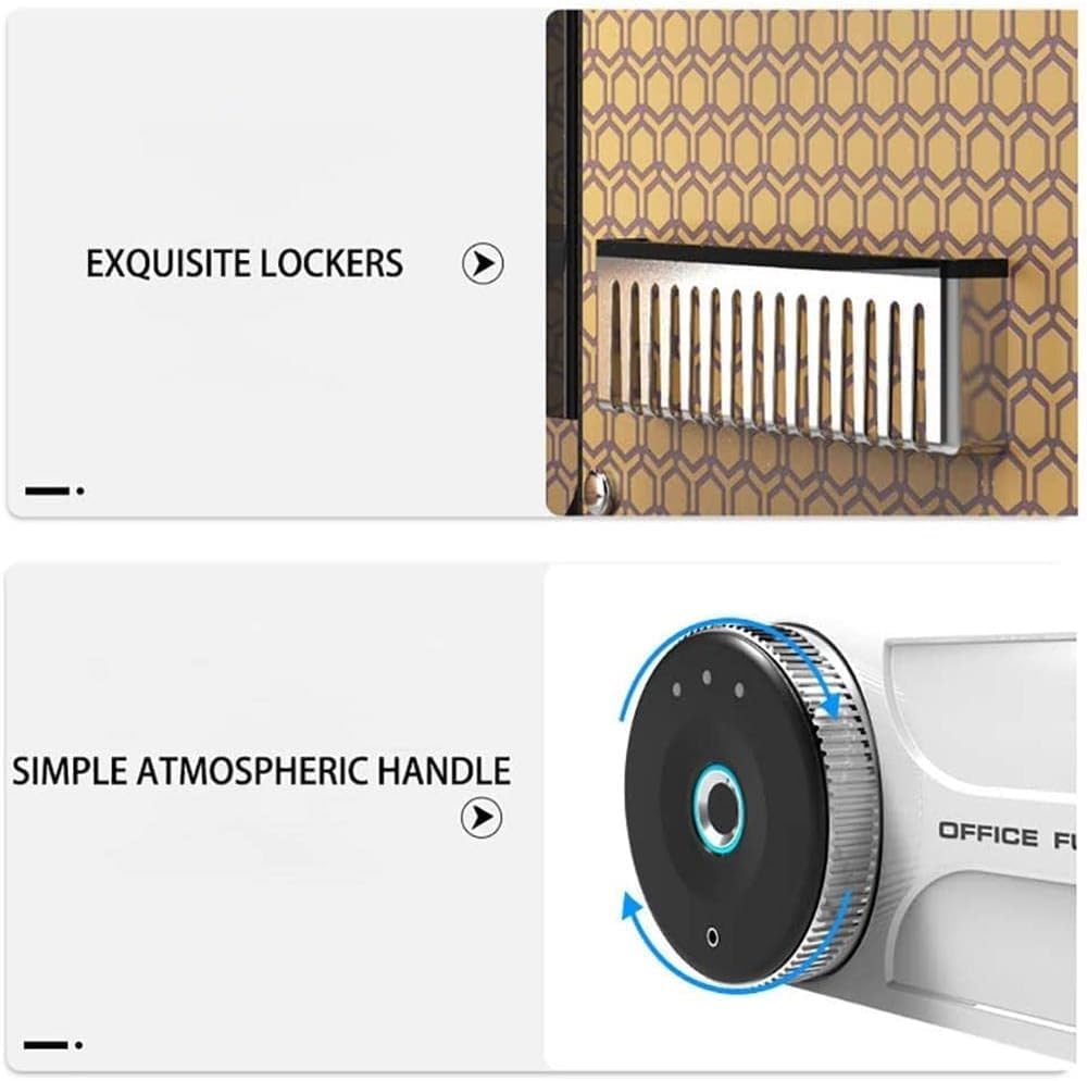 Blacknull Cassaforte con Impronta Digitale WiFi Smart Control Tutto in Acciaio 35 Cm Antifurto Comodino Invisibile Cassaforte Meccanica con Password per Casa Ufficio Affari, Black