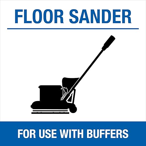 Miniatura 3 de Mercer Industries 427060 Disco de lijado de carburo de silicio para piso, parte trasera de tela, agujero de 17 x 2 pulgadas, grano 60X, paquete de 20