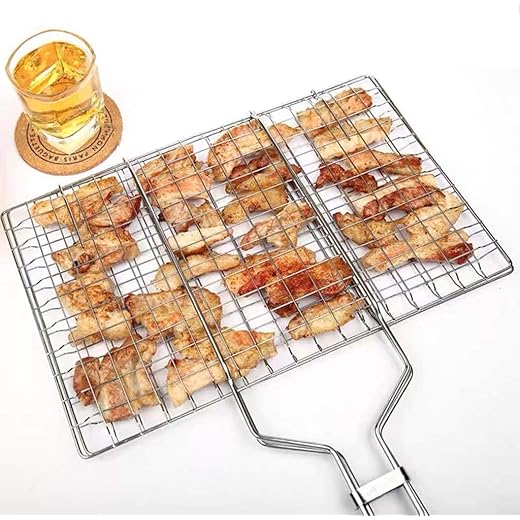 COSKIRA Grilling Basket Portable Stainless Steel
