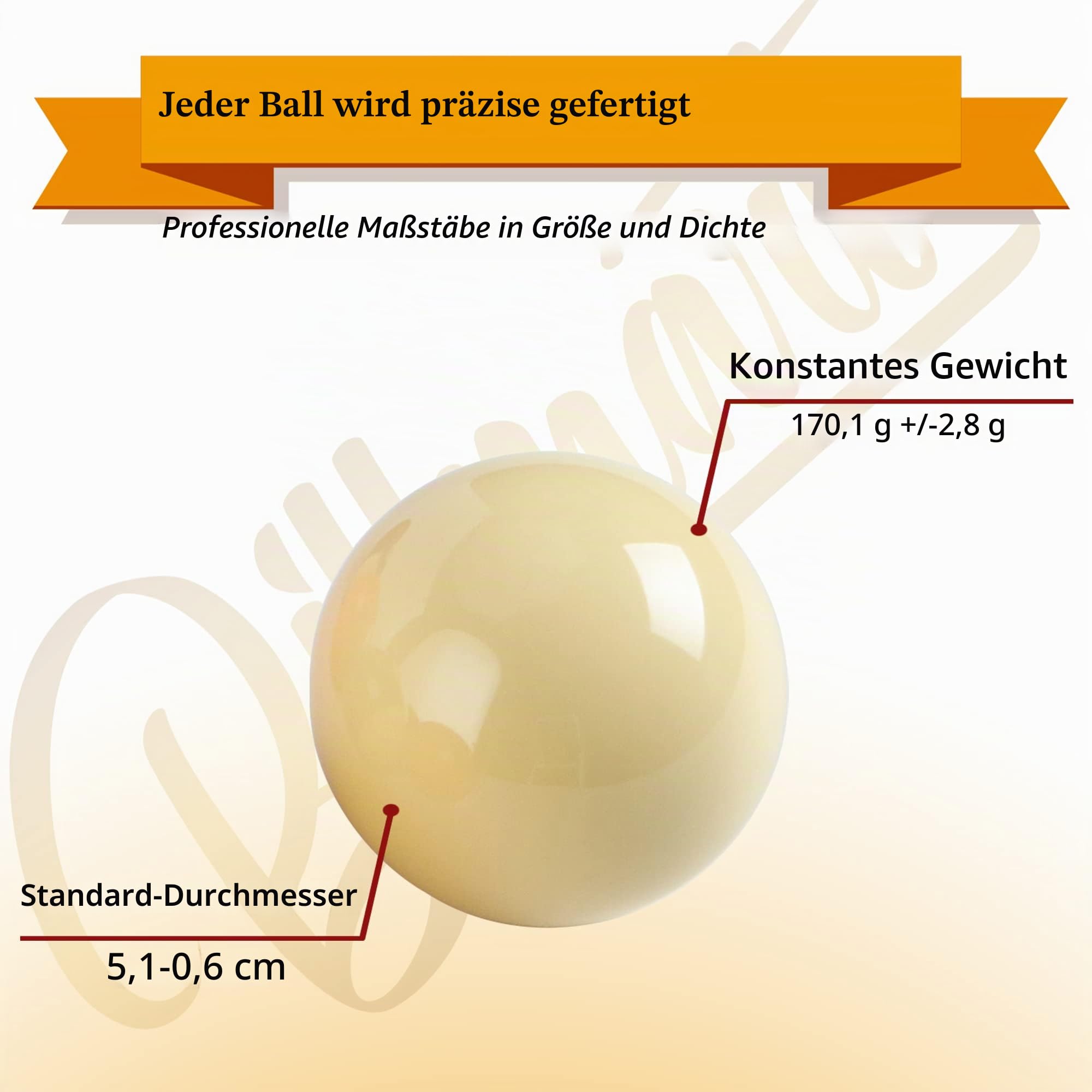 Billmart, Premium-Billardkugel-Set, Zubehör für den Billardtisch, 16 Kugeln in Standardgröße (57,2 mm)
