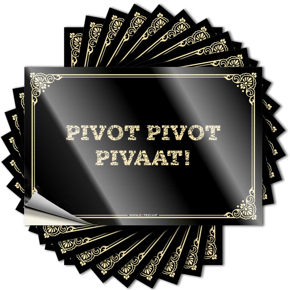 Spring Porch Decor Bottle Tattoo - Pivot Pivot Pivaat! Feminist Durable Sticker Easy Apply for Adult Decor(12X18CM)