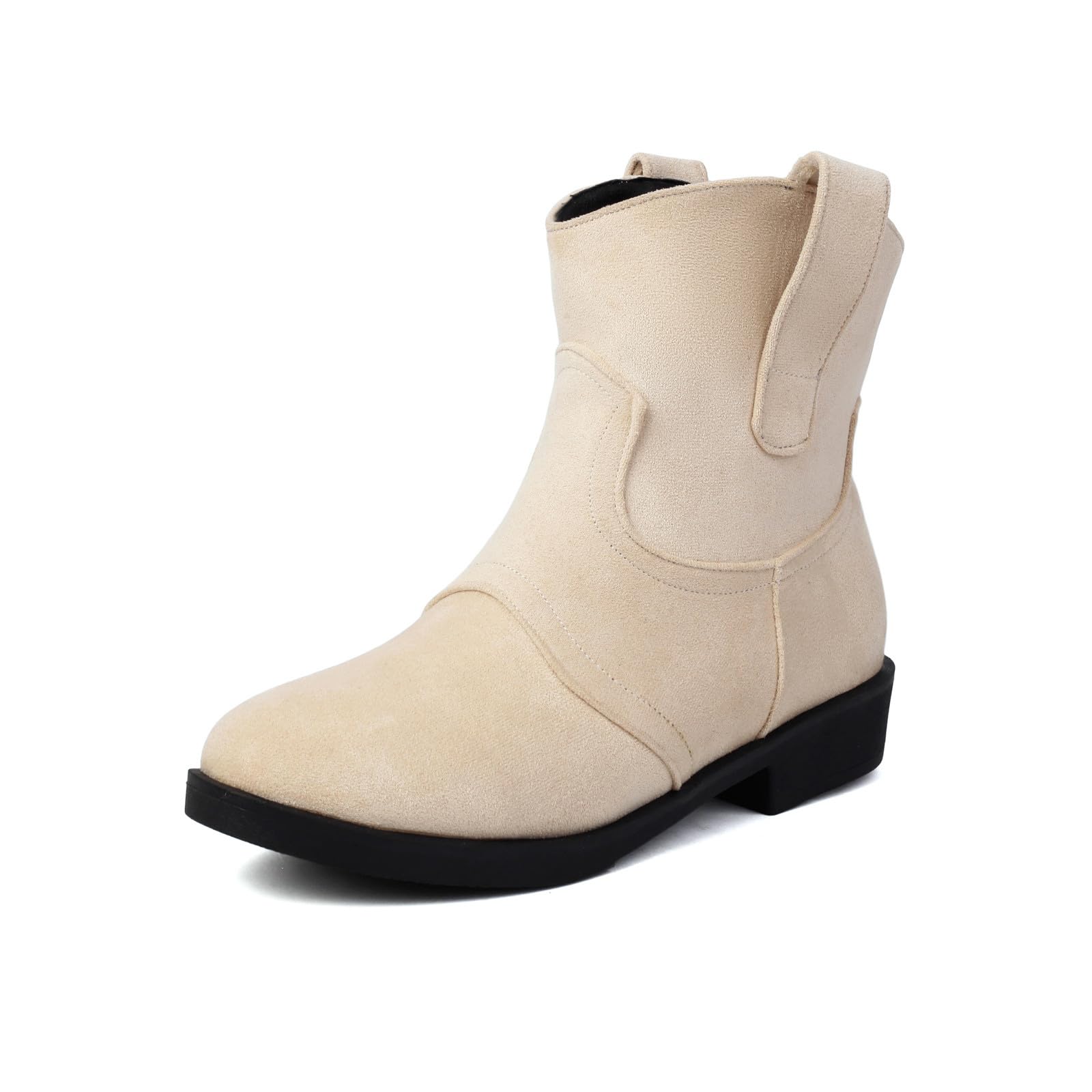 Bottines daim synthétique à enfiler style western tendance et légères - 6