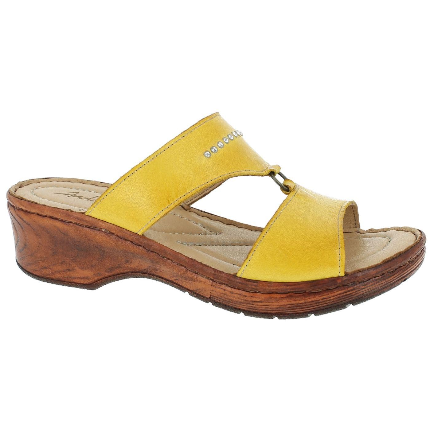 Andrea Conti Women's Mules, Zitrone, 7.5 UK