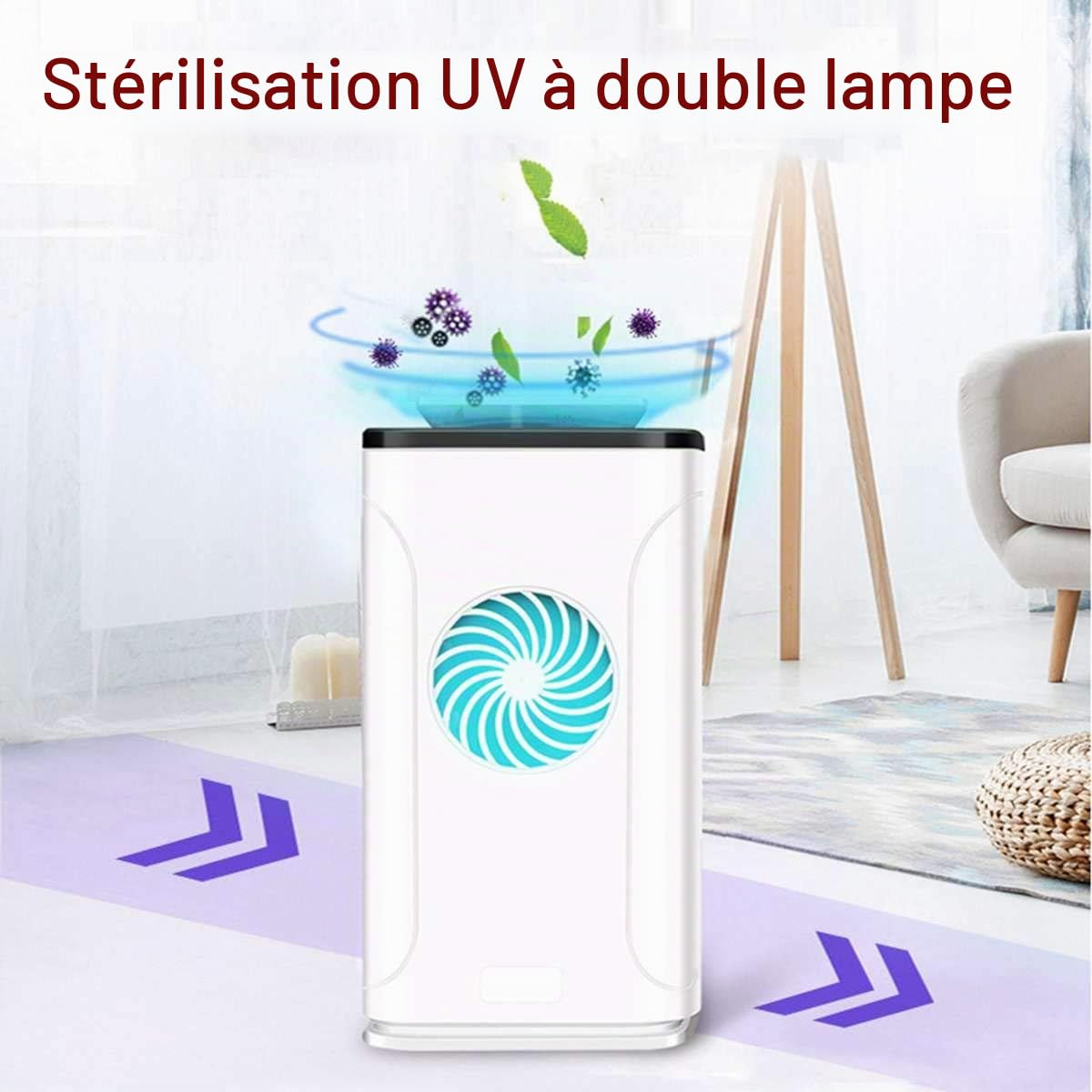 Purificateur d'air 4 en 1 Ultra Violet, Filtre, Anion. Parfum.
