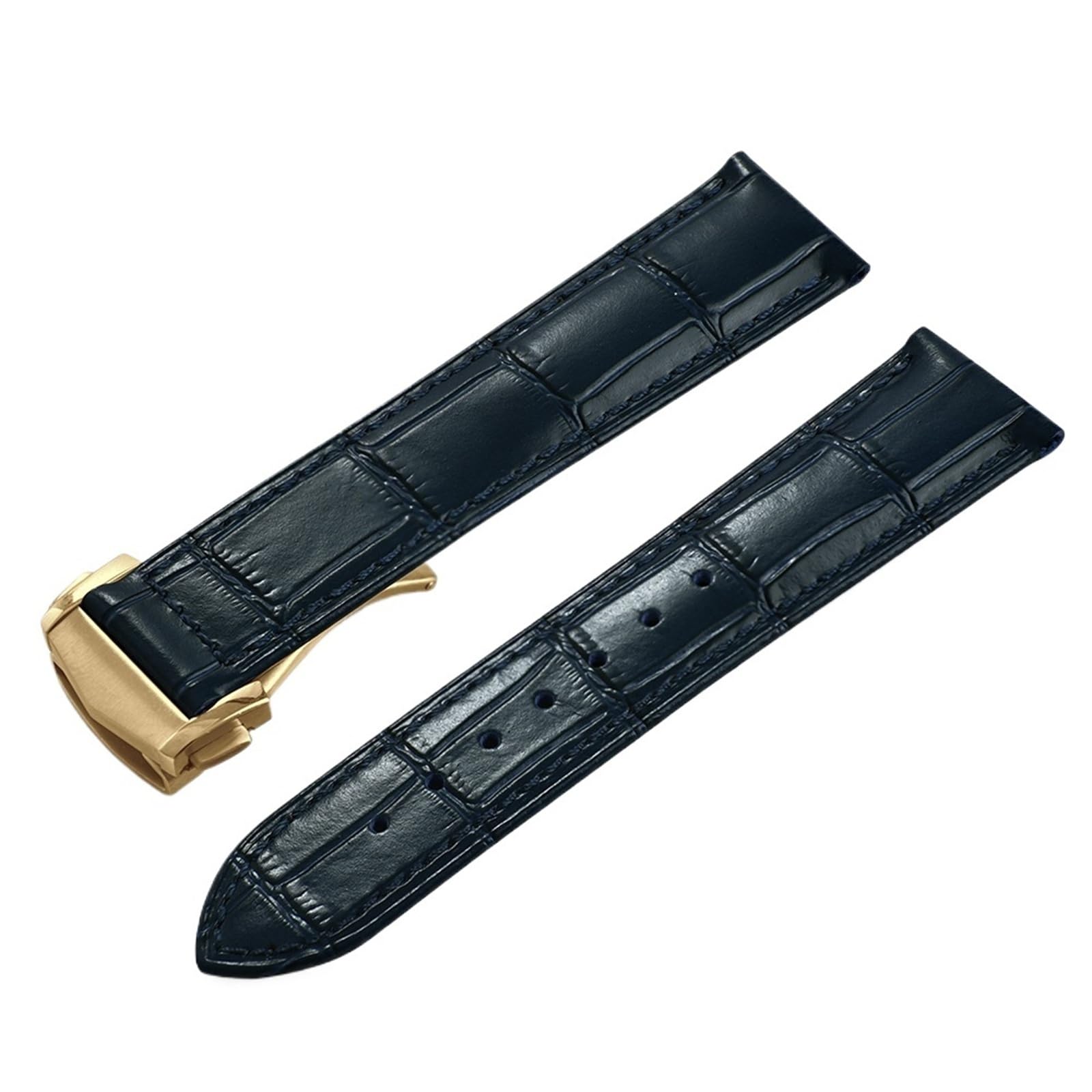 Correa de reloj de piel auténtica con cierre de acero de 19 mm, 20 mm, 21 mm, 22 mm para 007 y AT150