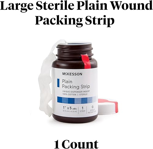 Miniatura 2 de McKesson Tira de embalaje, estéril, lisa, 100% algodón, 1 in x 5 yardas, 1 unidad