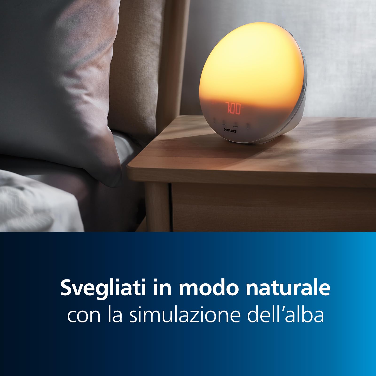 PHILIPS SmartSleep Wake-up Light – Lampada da comodino e sveglia con USB — immagine 10 di 16