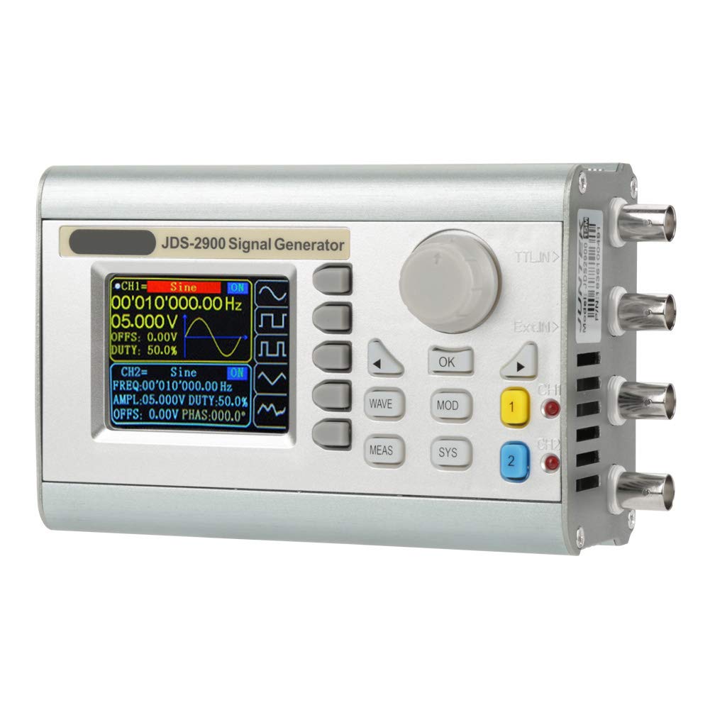 Générateur de signaux, JDS2900 DDS Générateur de signaux Compteur Source de signal numérique Contrôle numérique Fréquence sinusoïdale Dual-channel(Prise EU 15 MHz)