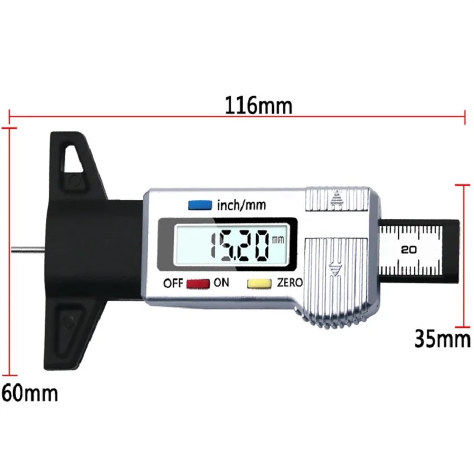 Bügelmessschraube Mikrometer-Profil for Instrumente, Kohlenstoffhöhe, for Messgerät, Werkzeug, Schnitzer, automatische Messtiefe, 0–25 mm, 0,01 mm, Digitale Spitzen(Blue)