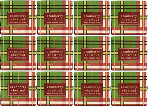 Greenwich Bay Trading Company 1.9oz Soap Bulk Packs of 12 (Cranberry Chestnut)
