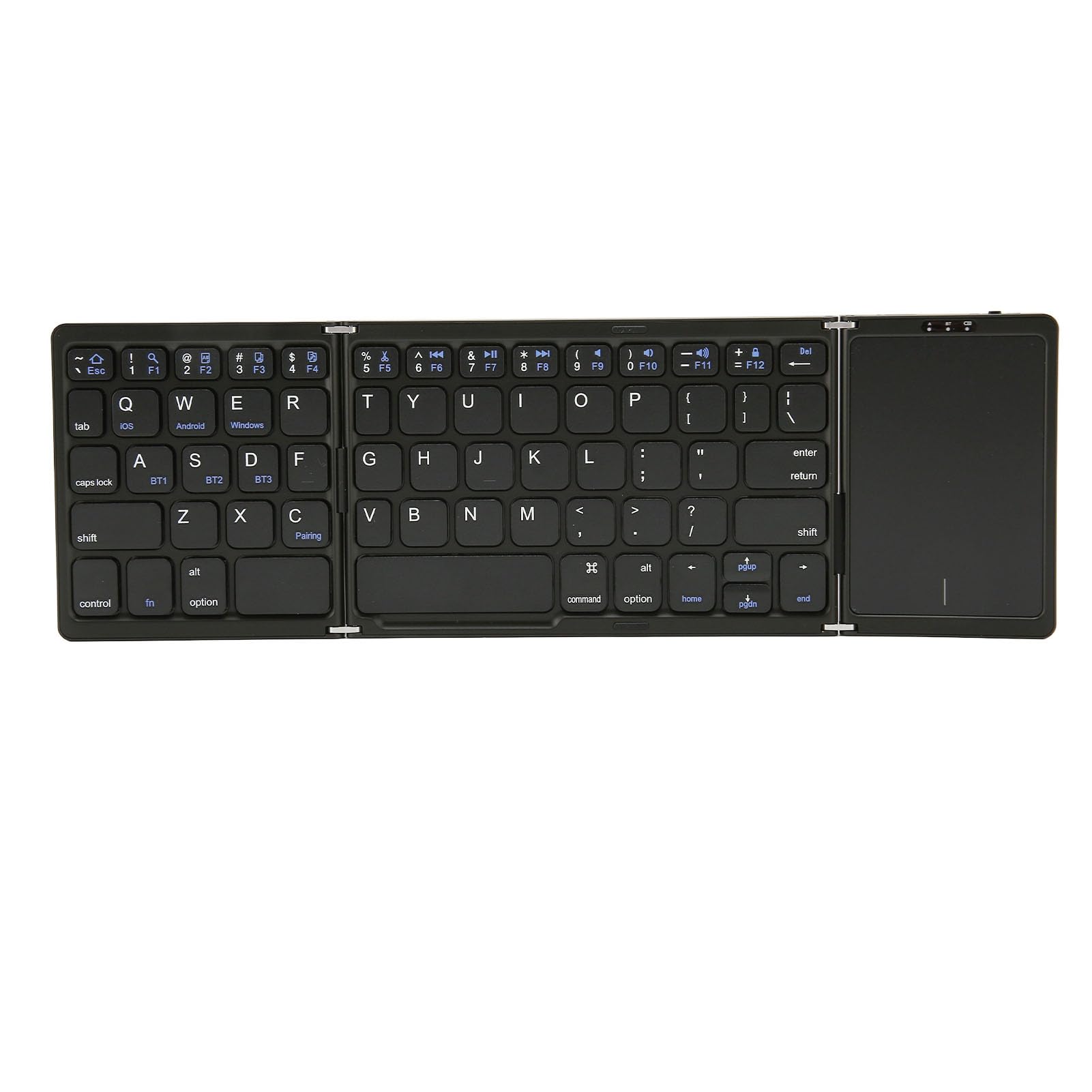Składana Klawiatura Składana Klawiatura z Touchpadem Przenośna Bezprzewodowa Klawiatura Trackpad Składana Klawiatura do Telefonu Komórkowego Tablet B089T, Składana Klawiatura