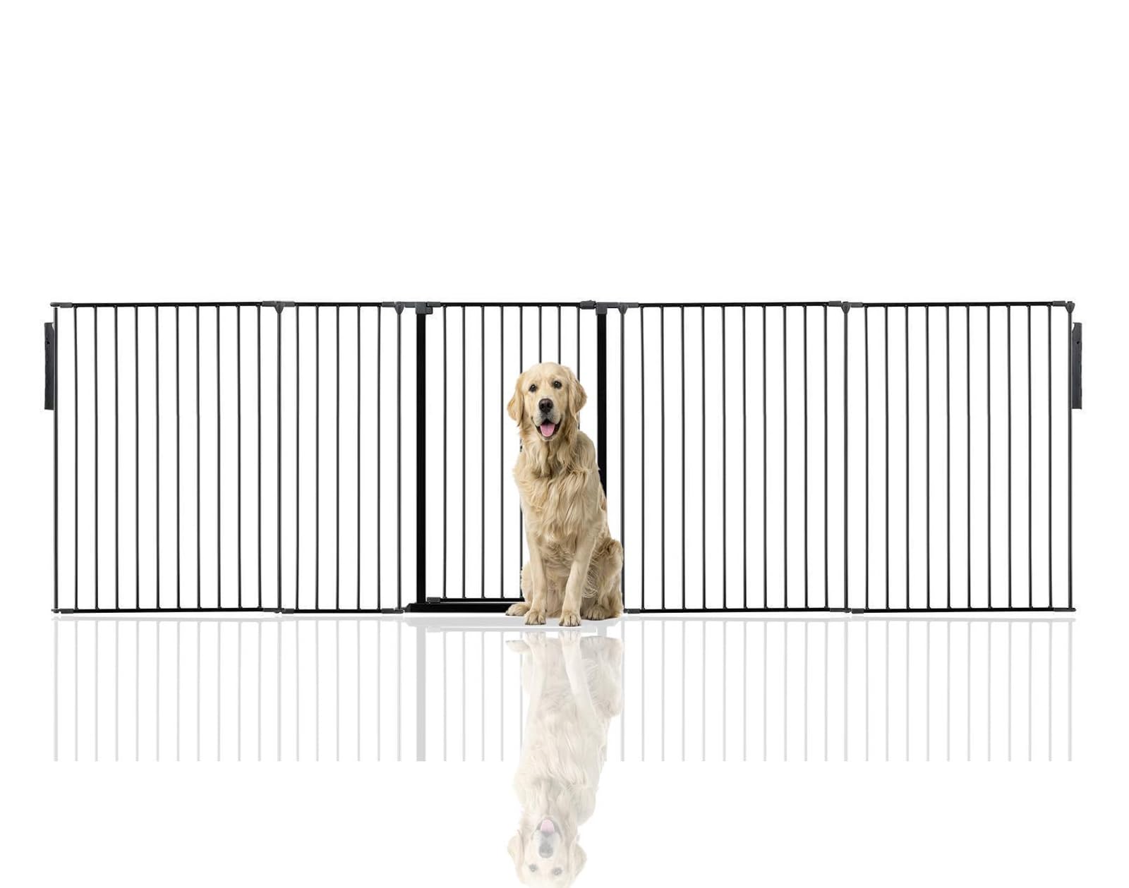 Bettacare Premium Extra Tall Multi Panel Flexible Dog Barrier, up to 344cm Wide, Black, 105cm Tall, Dog Barrier for Pets Dogs and Puppy, Puppy Barrier suitable for Indoor and Outdoor use