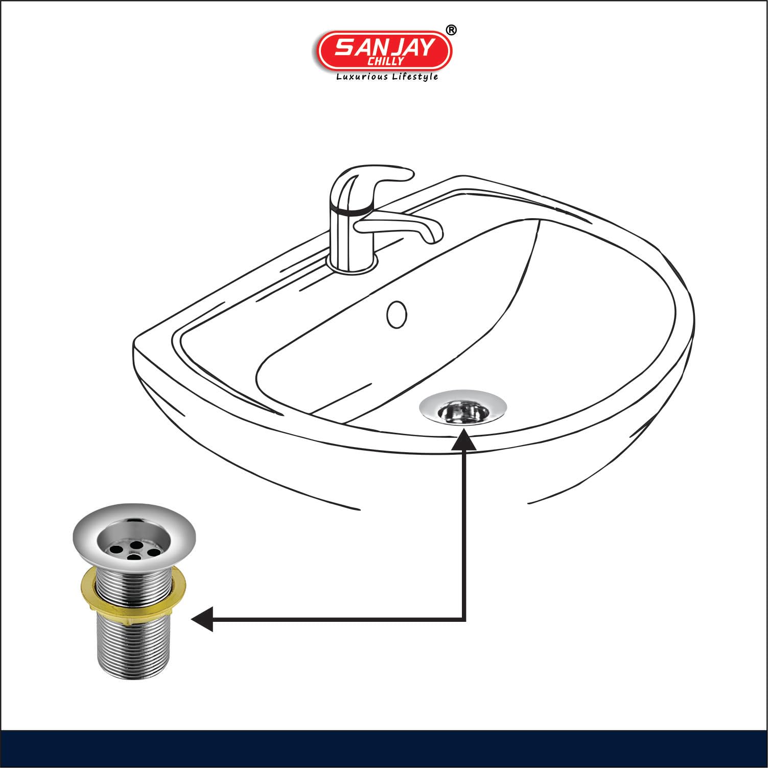 Sanjay Chilly Stainless Steel Waste Coupling Full Thread for Washbasin Kitchen Sink Drain Strainer Quick Silver (Waste Coupling Full Thread 6 Inch) 2